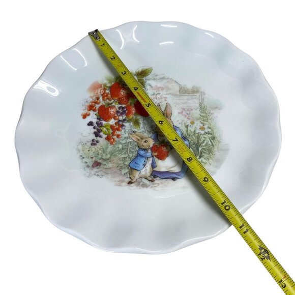 Beatrix Potter Peter & Momma Rabbit Easter 10.5" Dessert Cake Stand Pedestal - Picture 6 of 7